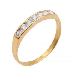 VI-00766 - Anillo oro 18k con 7 circonitas