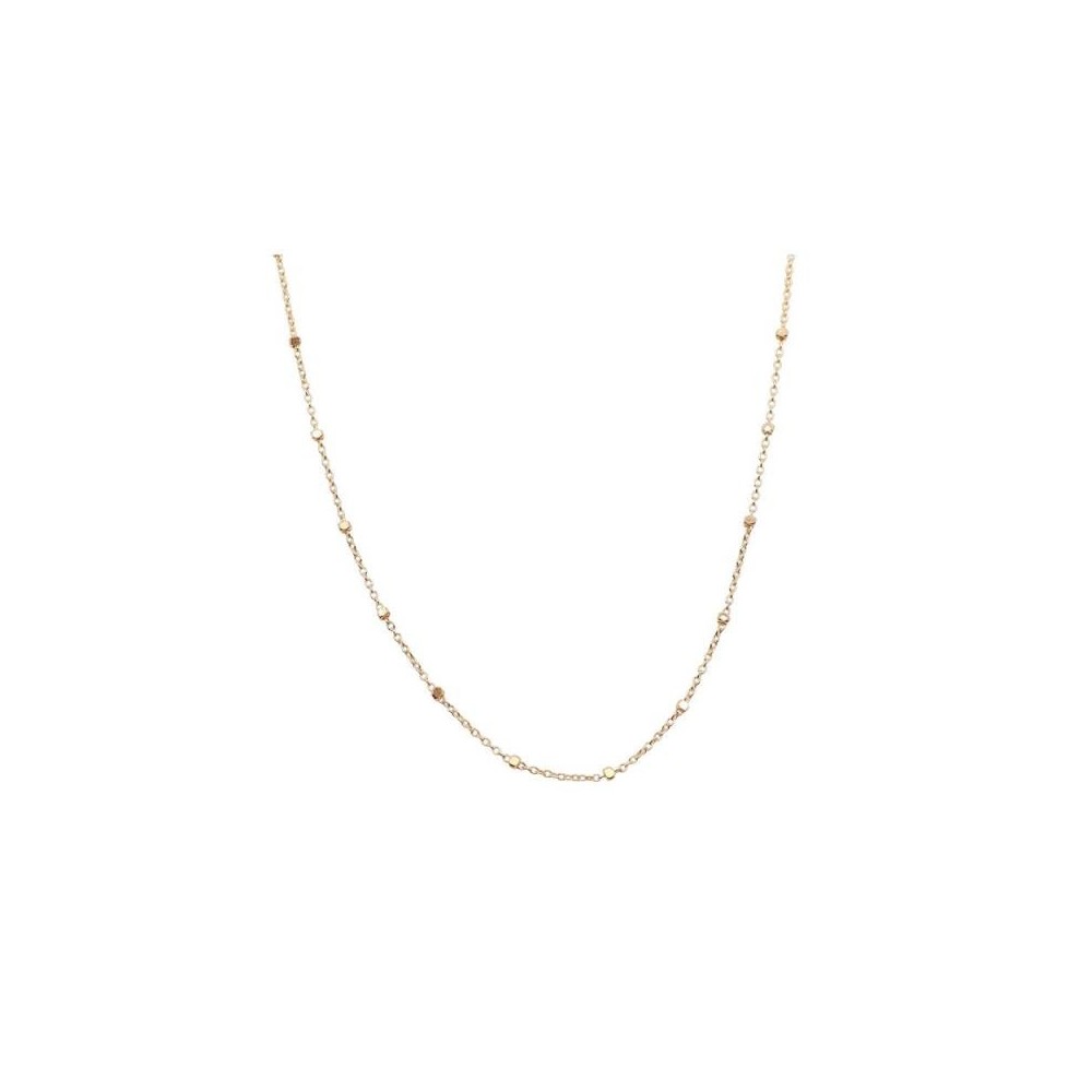 VI-00658 - Gargantilla de oro 18k con bolas lapidadas de 45 ctm de largo