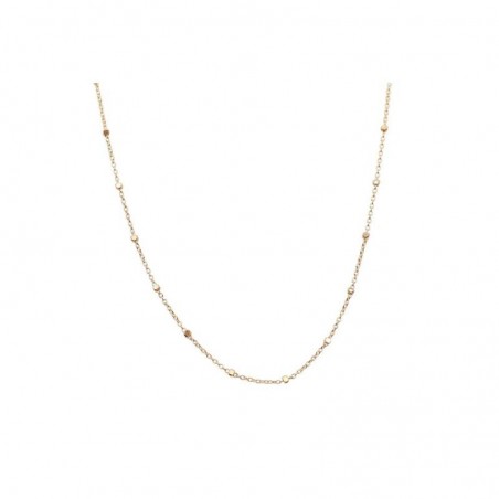 VI-00658 - Gargantilla de oro 18k con bolas lapidadas de 45 ctm de largo