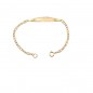 VI-PULSF00-6244/A - Pulsera bebé oro 18k con chapa para grabación. Largo total 14 cm