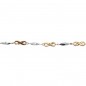 VI-00663 - Pulsera de oro 18k bicolor con cierre de mosquetón. Largo de 19 cm