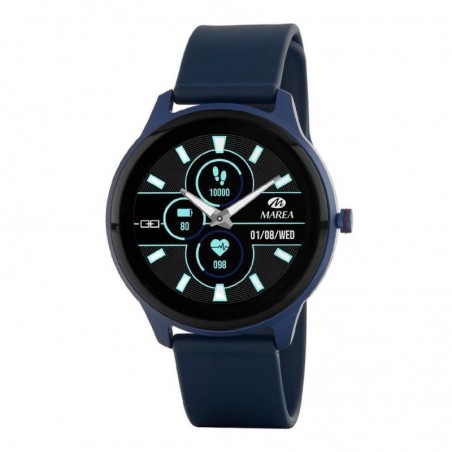 Smart Watch Marea con correa siliciona azul