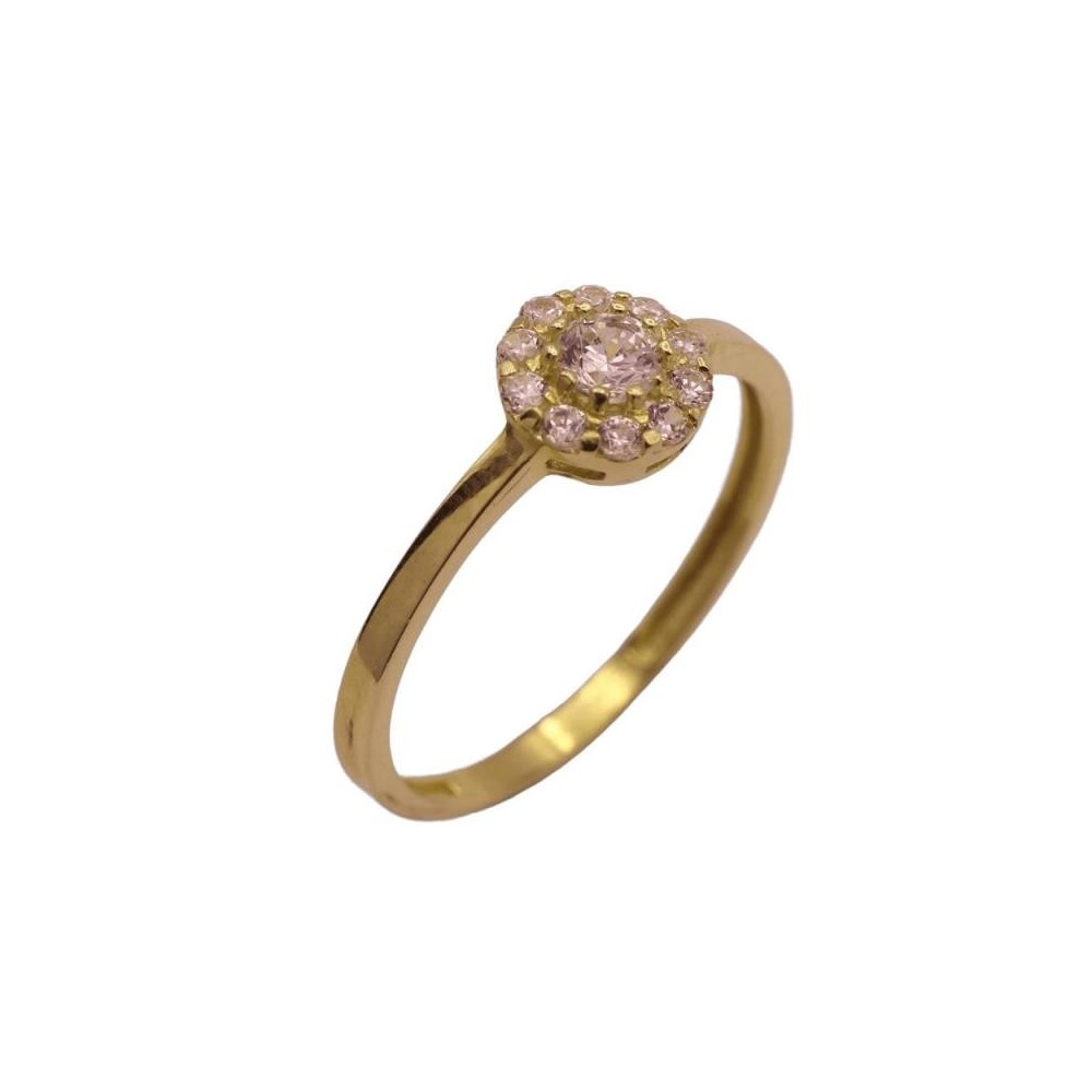 00779 - Anillo de oro 18k con circonitas