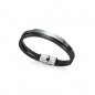 15083P01010 - Pulsera Viceroy Fashion multiple con cuero negro y acero para hombre