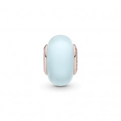 Charm de cristal de Murano Rosa color azul helado