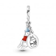 799385C01 - Charm Pandora Disney Winnie The Pooh colgante de plata con esmalte rojo y azul