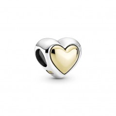 799415C00 - Charm Pandora corazón de plata y oro 14k