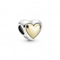 Charm Pandora corazón de plata y oro 14k