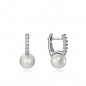 7136E000-68 - Pendientes Viceroy Jewels de plata de ley barra con circonitas y perla