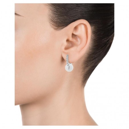 7136E000-68 - Pendientes Viceroy Jewels de plata de ley barra con circonitas y perla