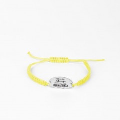 PER-626 - Pulsera de macramé ovalada 25x13,5 mMem con la inscripción "Todo esfuerzo tiene su recompensa"