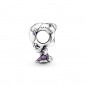 Charm Pandora Disney Rapunzel de plata de ley con esmalte lila y lavanda en brillo