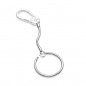 399571C00 - Soporte Pandora para Charm de bolso de palta de ley con cadena larga de serpiente y colgante Pandora O mediano