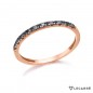 GA076OR-BL - 1/2 alianza oro rosa 18K con diamante de 0,15 quilates HSI