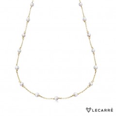 Collar oro 18K con perlas cultivadas LARGO 40+2 CM APROX.