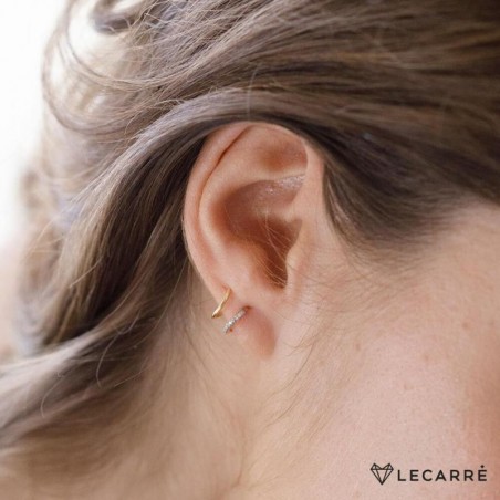 Pendiente oro 18K EAR CUFF con diamantes 0,048 quilates HSI (Venta solo 1 unidad oreja derecha)