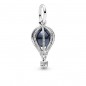 Charm Pandora colgante Globo Aeroestático de plata con cristal azul