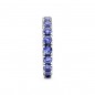 190050C02 - Anillo de plat ade ley Eternity Brillante con cirstales azules