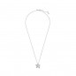 390020C01-45 - Collar de palta de ley Estrella Asimétrica en Pavé largo 45 cm