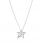390020C01-45 - Collar de palta de ley Estrella Asimétrica en Pavé largo 45 cm