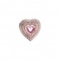 Charm con recubrimiento en oro rosa de 14k Corazón Nivelado Brillante