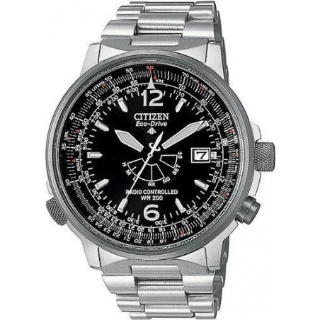 AS2020-53E - Reloj Pilot Radiocontrolado acero. Reserva de carga 2 años. Eco Drive