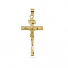 Cruz de oro amarillo 18k con cristo