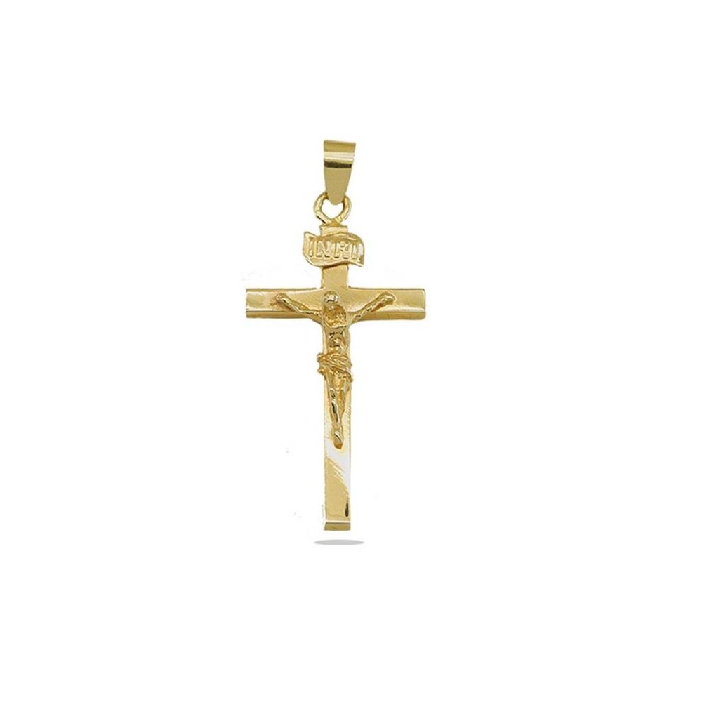 Cruz de oro amarillo 18k con cristo