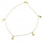 RR-4597T - Tobillera oro 18k con estrellas 6 mm lisas 