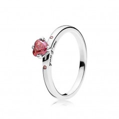 Anillo de plata Tu & Yo con circonitas rosas