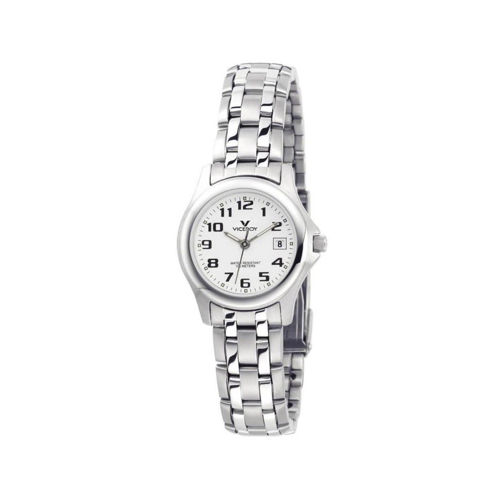 46210-04 - Reloj Viceroy Mujer. Esfera Redonda de color Blanco. Brazalete de Acero Inoxidab