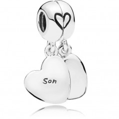 797777EN16 - Charm Pandora Amor de Madre & Hijo colgante en plata con esmalte negro