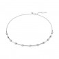 Collar Barras Brillantes de plata de ley de Pandora con circonitas cúbicas transparentes Largo 45 cm