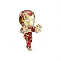 Charm con un recubrimiento en oro de 14k Iron Man Los Vengadores de Marvel