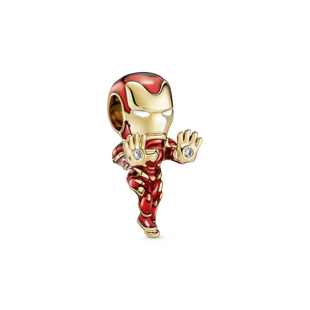 Charm con un recubrimiento en oro de 14k Iron Man Los Vengadores de Marvel