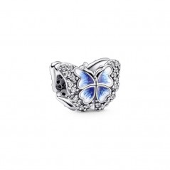 790761C01 - Charm en plata de ley Mariposa Azul Brillante