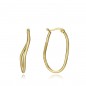 1380E01012 - Pendientes de aro Viceroy Fashion de acero dorado torcidos para mujer