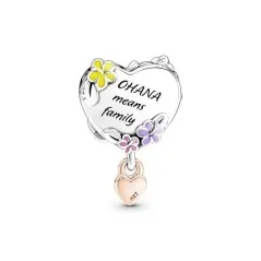 781682C01 - Charm en plata de ley Ohana Lilo & Stitch de Disney