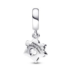 Charm Colgante en plata de ley Huella de Mascota Brillante Pandora