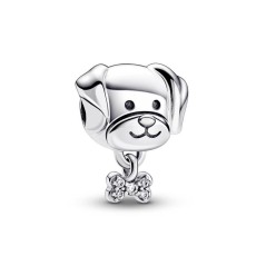 792254C01 - Charm en plata de ley Mascota Perro & Hueso Pandora