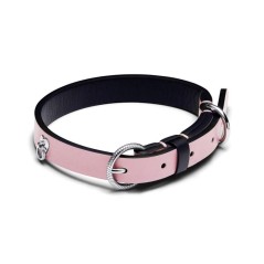 312262C02-M - Collar para Mascotas de Tejido Vegetal  Rosa Sin Cuero Pandora