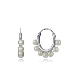 4095E000-68 - Pendientes de plata de ley Aros y perlas de Viceroy Jewels