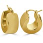 RR-5241 - Pendientes lisos de aro de oro amarillo de 18k