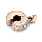 HEART 14K ROSE GOLD-PLATED CLIP WITH CLEAR CUBIC ZIRCONIA AND SILICONE GRIP