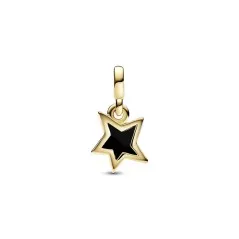 Mini Colgante Estrella Facetada Pandora ME de plata chapada en oro