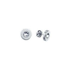 2700259 - Pendientes Tommy Hilfiger de acero con cristal. Botón con logotipo.