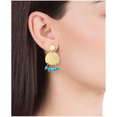 1340E01012 - Pendientes Viceroy Fashion de acero e ip dorado con bolas azules