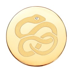 Medallón de Viceroy en acero e ip dorado para mujer. Cristal. Diámetro 29 mm. Co