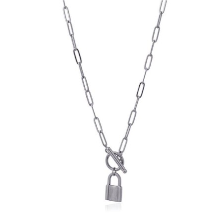 BC0142PL - Collar ANARTXY cadena ovalada con candado