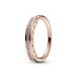 182283C01 - Anillo Pandora Signature con un recubrimiento en oro rosa de 14k I-D Pavé